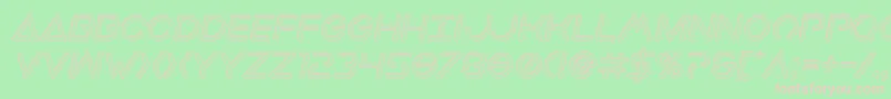 Earthorbiterengravedital Font – Pink Fonts on Green Background