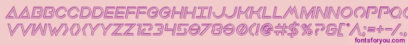 Earthorbiterengravedital Font – Purple Fonts on Pink Background