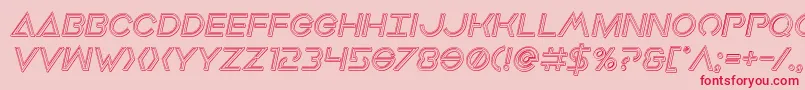 Earthorbiterengravedital Font – Red Fonts on Pink Background