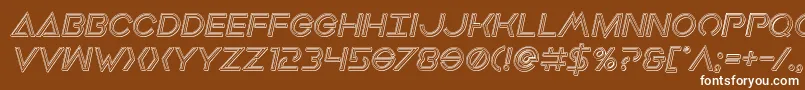 Earthorbiterengravedital Font – White Fonts on Brown Background