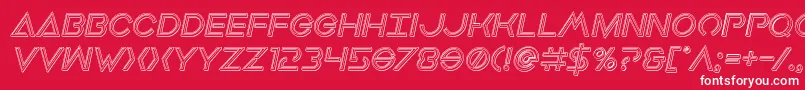 Earthorbiterengravedital Font – White Fonts on Red Background