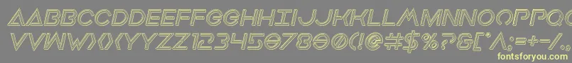 Earthorbiterengravedital Font – Yellow Fonts on Gray Background