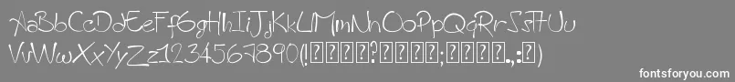 Шрифт AHandmadeFont – белые шрифты на сером фоне