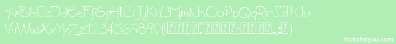 AHandmadeFont Font – White Fonts on Green Background