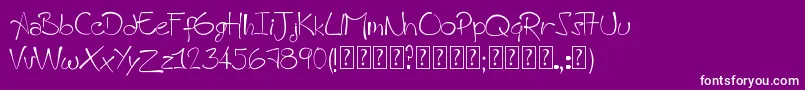 AHandmadeFont Font – White Fonts on Purple Background