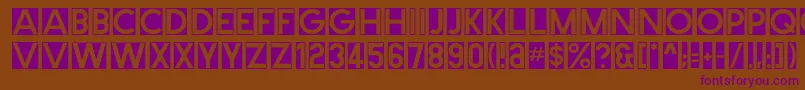 Cutmeout3 Font – Purple Fonts on Brown Background