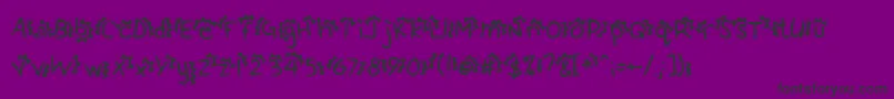 Bettys Font – Black Fonts on Purple Background