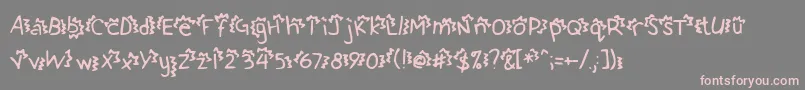フォントBettys – 灰色の背景にピンクのフォント
