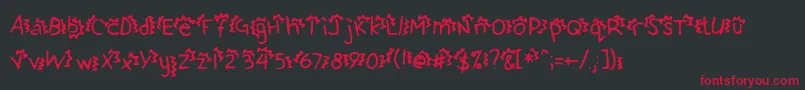 Bettys Font – Red Fonts on Black Background