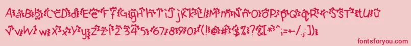 フォントBettys – ピンクの背景に赤い文字