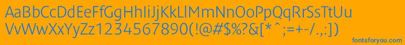 Dendanewlightc Font – Blue Fonts on Orange Background