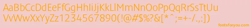 Dendanewlightc Font – Orange Fonts on Pink Background