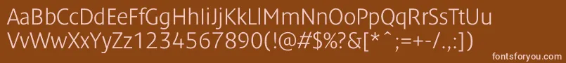 Шрифт Dendanewlightc – розовые шрифты на коричневом фоне