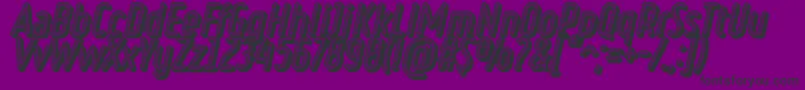 RulerVolumeNeon Font – Black Fonts on Purple Background