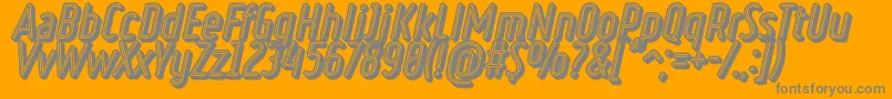 RulerVolumeNeon Font – Gray Fonts on Orange Background