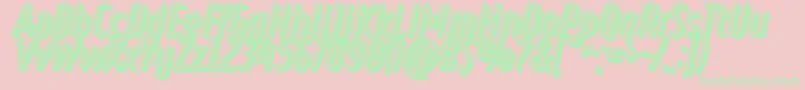 RulerVolumeNeon Font – Green Fonts on Pink Background