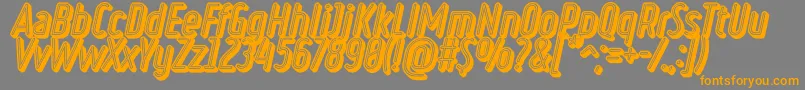 RulerVolumeNeon Font – Orange Fonts on Gray Background