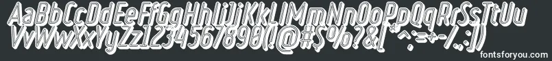 フォントRulerVolumeNeon – 黒い背景に白い文字