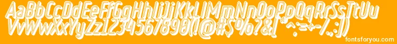 RulerVolumeNeon Font – White Fonts on Orange Background