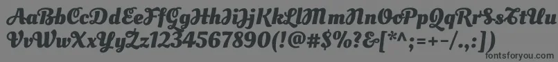 Шрифт OleoscriptswashcapsBold – чёрные шрифты на сером фоне