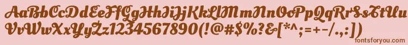 OleoscriptswashcapsBold Font – Brown Fonts on Pink Background