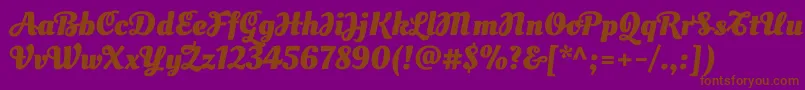 OleoscriptswashcapsBold Font – Brown Fonts on Purple Background