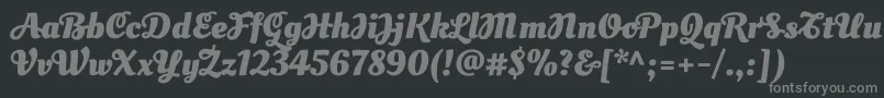 Шрифт OleoscriptswashcapsBold – серые шрифты на чёрном фоне