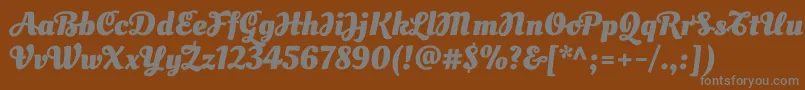 Шрифт OleoscriptswashcapsBold – серые шрифты на коричневом фоне