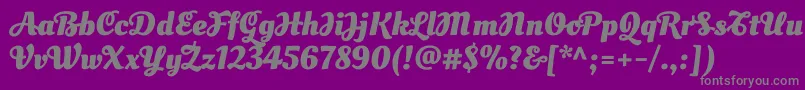 OleoscriptswashcapsBold-Schriftart – Graue Schriften auf violettem Hintergrund