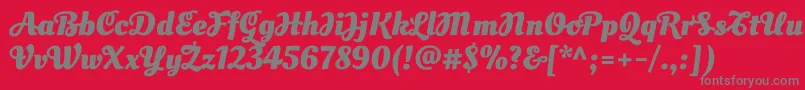 OleoscriptswashcapsBold Font – Gray Fonts on Red Background