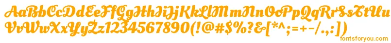 フォントOleoscriptswashcapsBold – オレンジのフォント