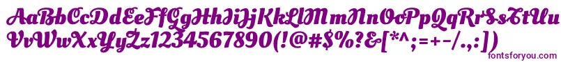 Czcionka OleoscriptswashcapsBold – fioletowe czcionki na białym tle
