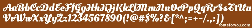 OleoscriptswashcapsBold Font – White Fonts on Brown Background