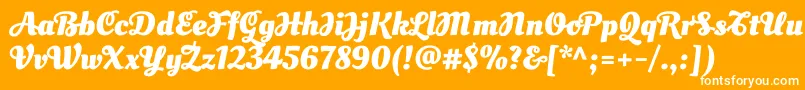OleoscriptswashcapsBold Font – White Fonts on Orange Background