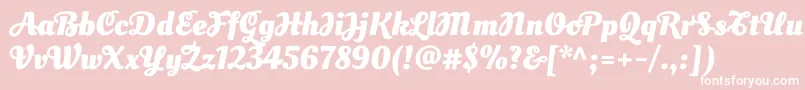 OleoscriptswashcapsBold Font – White Fonts on Pink Background