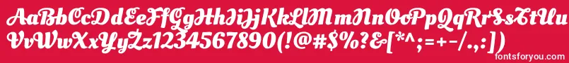 OleoscriptswashcapsBold Font – White Fonts on Red Background
