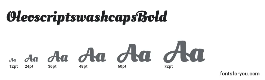 OleoscriptswashcapsBold Font Sizes