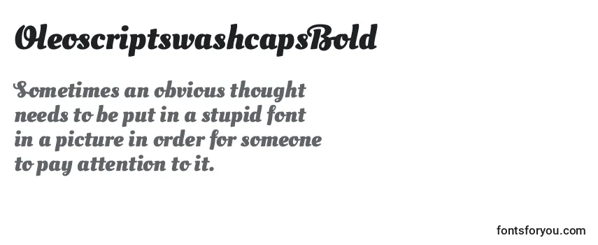 OleoscriptswashcapsBold Font