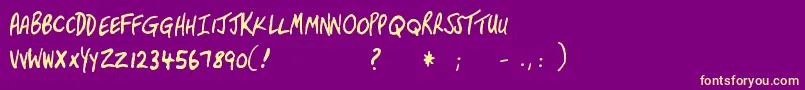 DavyFrancis Font – Yellow Fonts on Purple Background