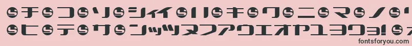 フォントSummercampka – ピンクの背景に黒い文字