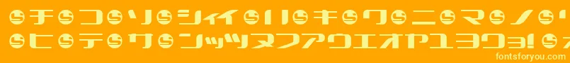 Summercampka-fontti – keltaiset fontit oranssilla taustalla
