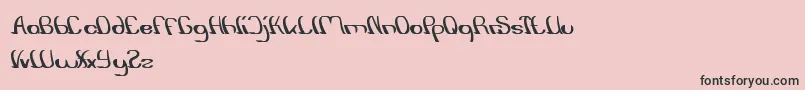SurfingAndPlay Font – Black Fonts on Pink Background