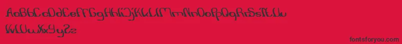 SurfingAndPlay Font – Black Fonts on Red Background