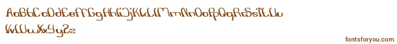 Шрифт SurfingAndPlay – коричневые шрифты на белом фоне