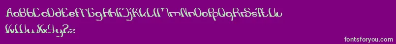 SurfingAndPlay Font – Green Fonts on Purple Background