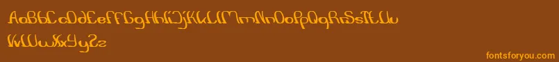 SurfingAndPlay Font – Orange Fonts on Brown Background