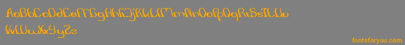 SurfingAndPlay Font – Orange Fonts on Gray Background