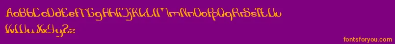 SurfingAndPlay Font – Orange Fonts on Purple Background