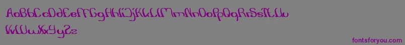 Шрифт SurfingAndPlay – фиолетовые шрифты на сером фоне