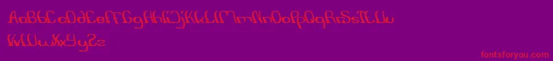 SurfingAndPlay Font – Red Fonts on Purple Background